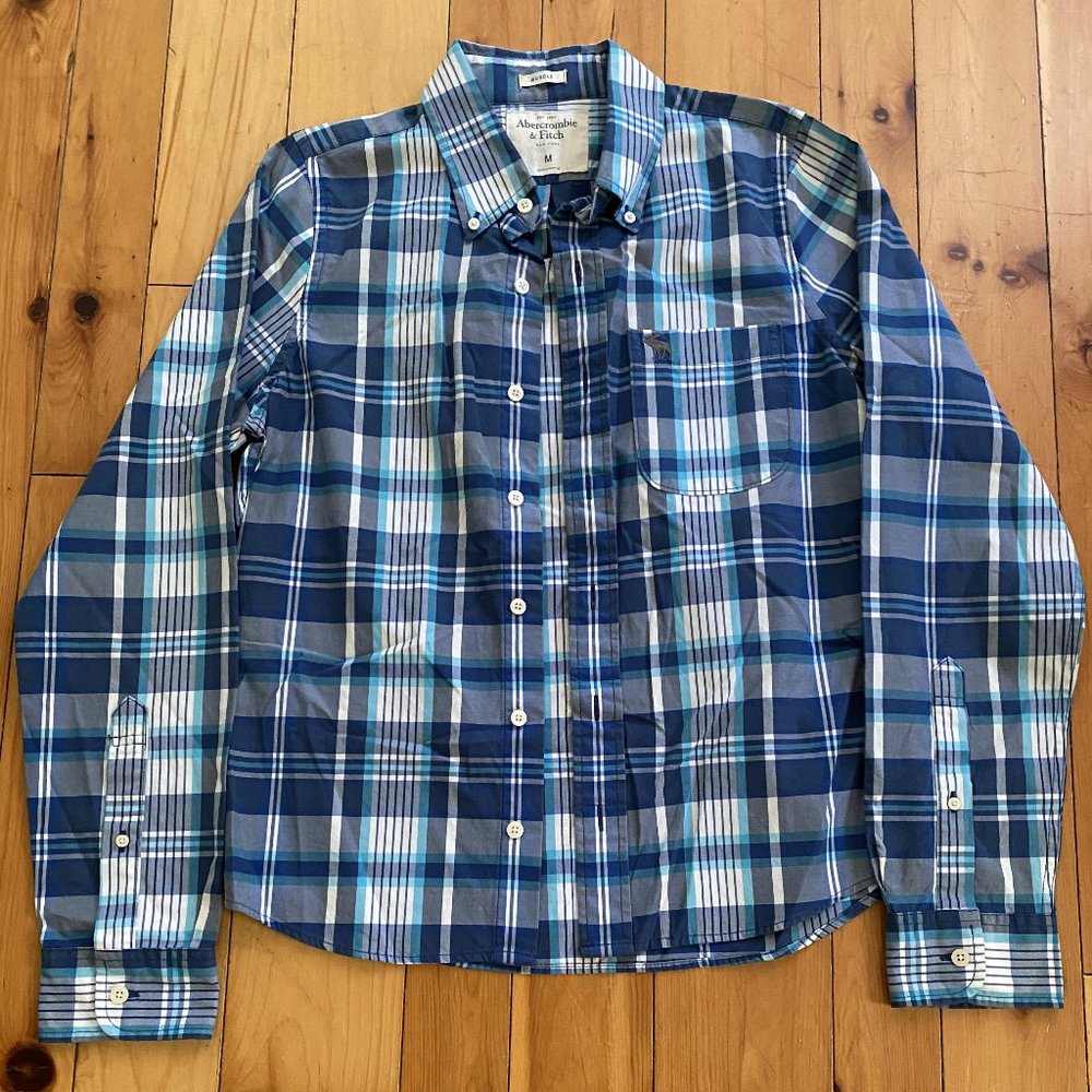Blue & White Abercrombie & Fitch Button-up
